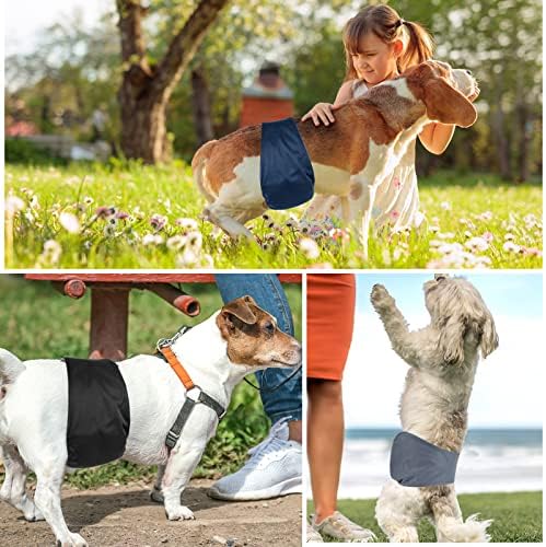 Fraldas laváveis ​​para cães masculinas, faixas de barriga para cães para cães machos, 3 embalam fraldas de cachorrinho