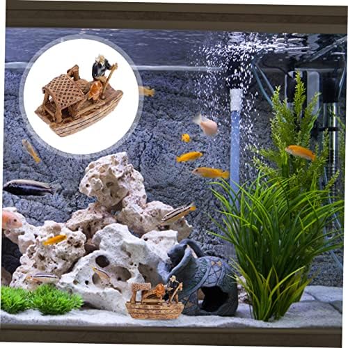 IPETBOOM Aquário Cerâmica simulada Miniature Shelter Decoração de decoração artesanal Camarão Pot Bonsai Tank Peixe Adorno para