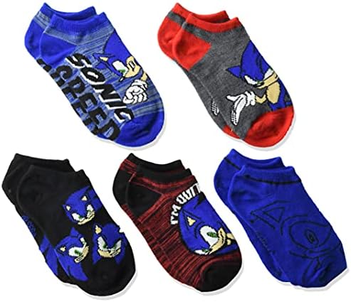 Sonic the Hedgehog Boys Sonic 5 Pack No Show Socks