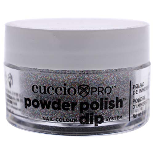 Cuccio Color Powder Polishine - laca para manicures e pedicures - pó altamente pigmentado que é finamente moído - acabamento durável, cor rica impecável - fácil de aplicar - cristal de bling - 0,5 oz