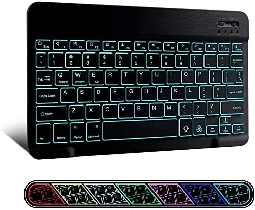 Teclado de ondas de caixa compatível com asus zenpad 3s 10 - teclado Bluetooth Slimkeys - com luz de fundo, teclado