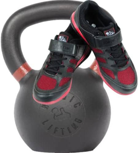 Kettlebell - pacote de 31 lb com sapatos Venja Tamanho 8 - vermelho preto