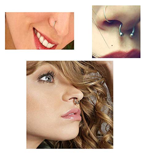 Kit de piercing em aço cirúrgico JCONLY - Kit de piercing de 139pcs 14g 16g 20g Jóias de piercings Seguro para o corpo da pele do corpo da barriga do nariz…