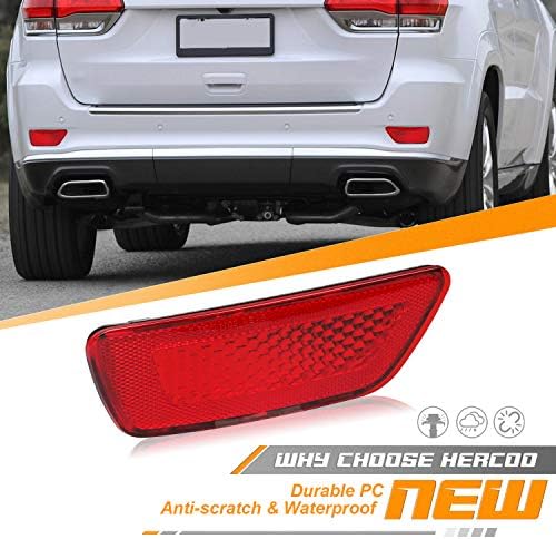 Lâmpada de luz do refletor traseiro de Hercoo Compatível com Jeep Grand Cherokee 2012-2018, Patriot 2013-2017, Dodge Journey 2012-2020,