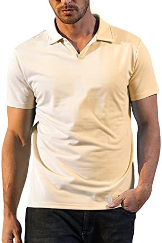 CTU Moda masculina Muscular Athletic Camisas pólo V Camisetas de golfe pesco