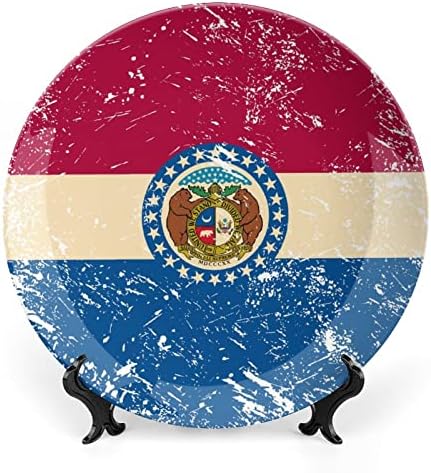 Missouri State Bandeira Placa decorativa de cerâmica pendurada com exibição Presentes de casamento de aniversário de
