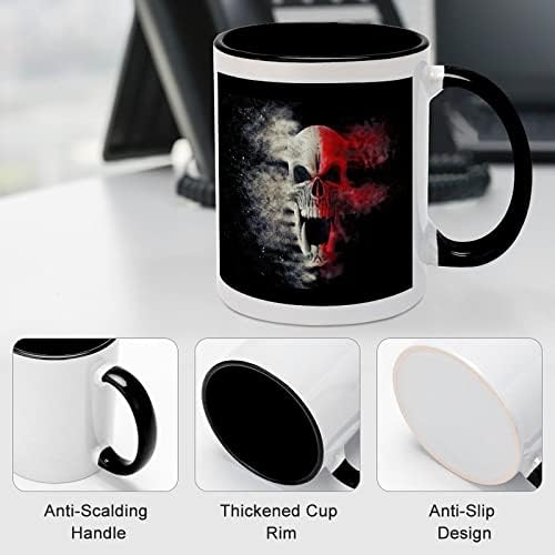 Gritando Demon Skull Caneca Cerâmica Creative Black Inside Coffee Cup de canecas Durável Handal