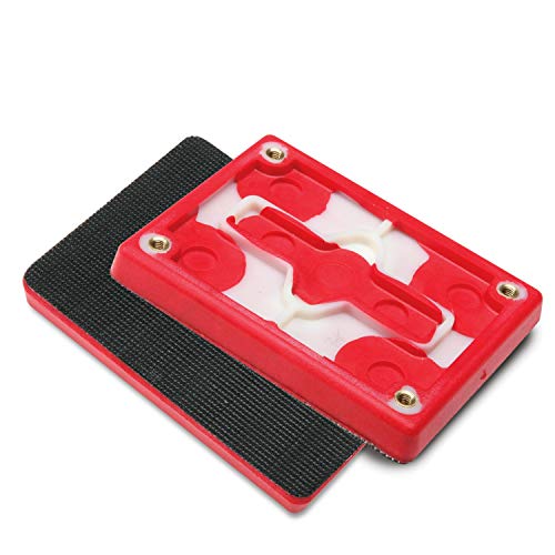 3m Hookit Pad 20433, 3 em x 4 polegadas x 1/2 em espuma vermelha 3 x 4