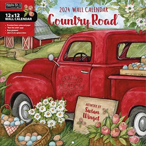 WSBL Country Road 2024 12x12 Calendário de parede