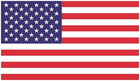 Freedom Products American Flag Bumper Adesivo pequeno, decalque resistente ao clima para carros, caminhões, RVs | Gráfico interno e externo | Frente, colocação traseira | Seguro de superfície