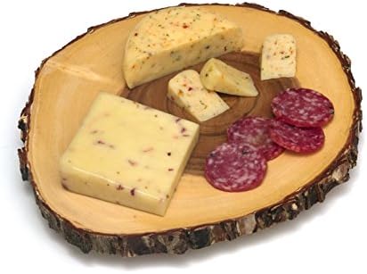 LIPPER International Acacia Tree Bark Server para queijo, bolachas e hors d'oeuvres, pequeno, 10 -12 diâmetro
