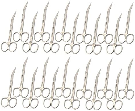 DDP 24 PCs Iris Surgi Scissors 6,25 polegadas Angulado Aço inoxidável