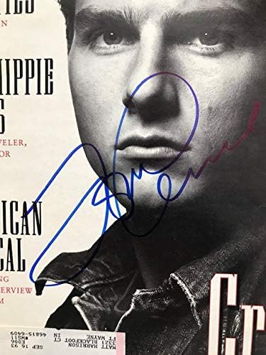 Tom Cruise emoldurada autêntica Rolling Stone com certificado de autenticidade