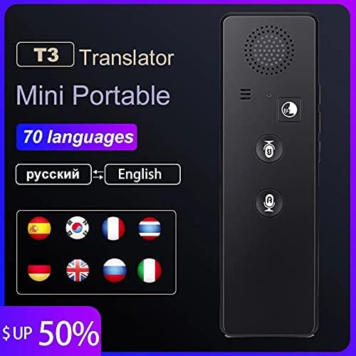 CXDTBH Mini Smart Translator 70 Idiomas Bidirecionados TRADOR DE VOZ INSTANTAL DO TEMPO DE VOD