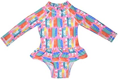 FLAP Happy Girls 'UPF 50+ Alissa Infant Ruffle Rash Guard Swimsuit