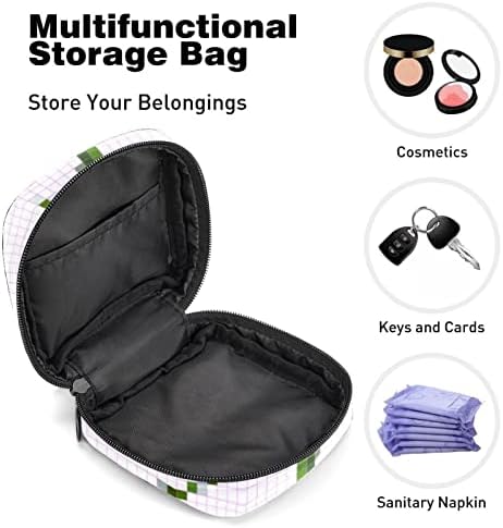 Bolsa de armazenamento de guardanapos sanitários, bolsas de zíper menstrual reutilizável portátil, bolsa de armazenamento de tampão