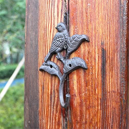 Walnuta Morning Glories Branch Cast Iron Wall Hook com 1 cabide artesanal