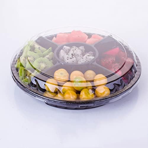 Bestonzon alimentos recipientes Bento Compartimento redondo com recipientes de salada para frutas Snack Compartimentos