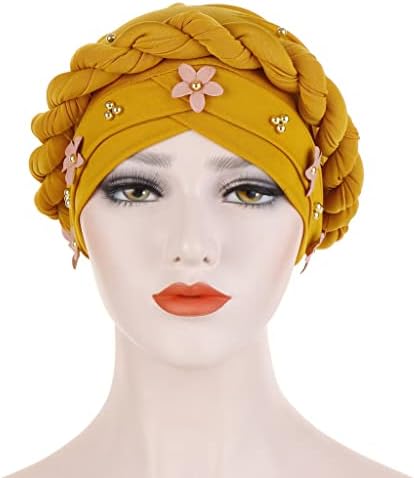 Xxxdxdp feminino lenço de flores de moda hijabs chapéu feminino chapéu de turbante chap cabeça lenço de lenço de cabeça