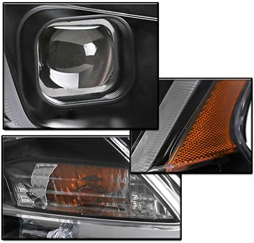 ZMAUTOPTS LED FARECTRAMPS DE PROJECTOR NEGRO COM LUZES DRL LED WHITE DRL de 6,25 para 2013-2015 Sentra