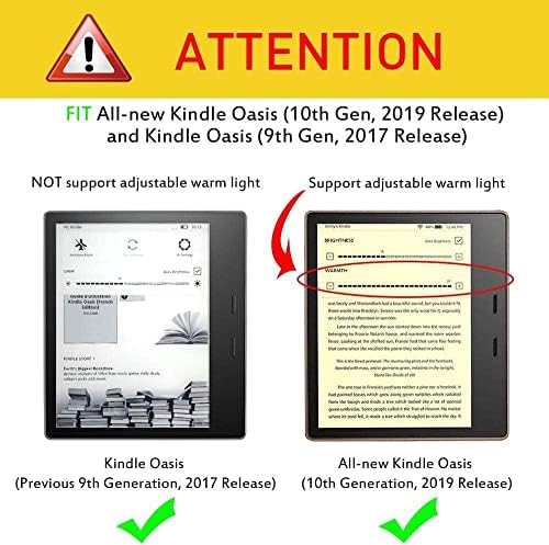 Felizmente, o caso se encaixa no Kindle Oasis, uma capa smart smart premium estojo de proteção com despertar automático/pintura