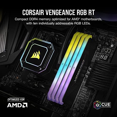 Corsair Vengeance RGB RT 32GB DDR4 3600 C16 1.35V Memória da área de trabalho, preto