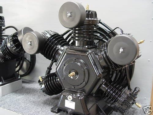 Schulz 20120HWV80X-3 V Compressor de ar do pistão da série; Construção de ferro fundido; Guarda de cinto de metal fechado; Medidor