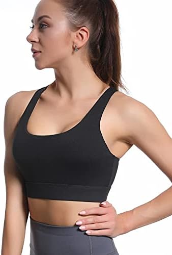 Running Girl Push Up Sports Bra para Mulheres, Tops de Fitness de Bras Sports de High Suport de Suporte Com Copas