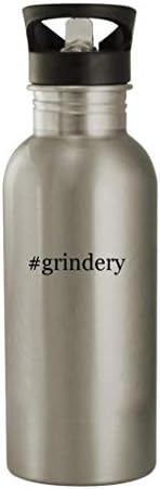 Presentes de Knick Knack Grindery - 20 onças de aço inoxidável garrafa de água, prata
