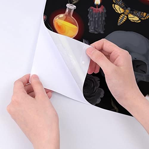 Raven e crânio humano adesivos engraçados adesivos de artesanato à prova d'água adesivos removíveis para laptop, scrapbooks, planejadores, presentes, mala 8,3 x 11,7 polegadas