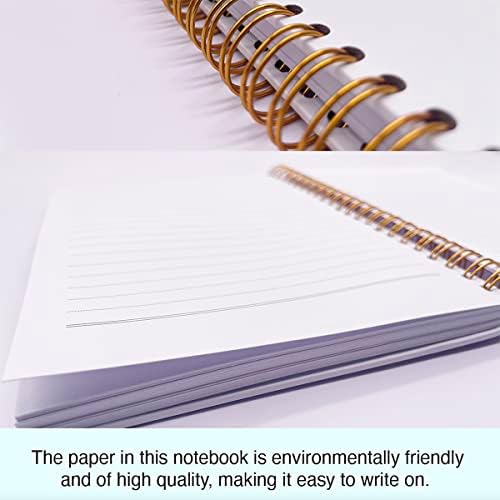Caderno em espiral de capa dura do padrão de golsoo, 6x8 polegadas, diário de notebook do diário de leopardo tropical para anotações