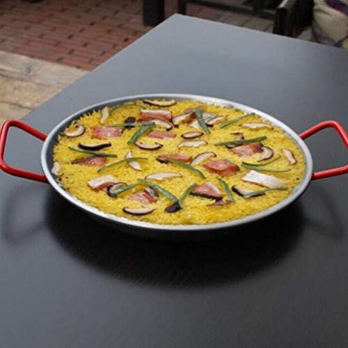 Doitool Fondue Pote Set Griddle Outdoor Paella Stand Carbono Paella Pan Restaurante Paella Pan de cozimento 22 cm