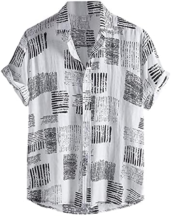 Camisas havaianas masculinas de manga curta camisa impressa da moderna camisa de praia casual e confortável Button Down Tshirts