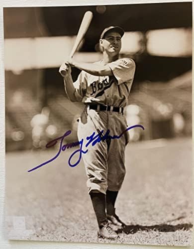 Tommy Holmes assinou autografado brilho 8x10 foto Boston Braves - JSA loa