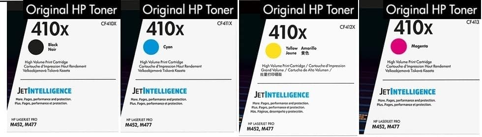 números de peça do toner de eem oem CF410X CF411X CF412X CF413X Substituindo o toner usado no HP LaserJet M452 e M477 Garantia