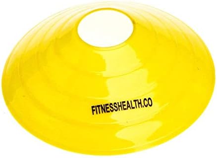 Marcador de saúde de fitness Cones 10 Conjunto de cone | Equipamento de treinamento de futebol | Pólos de slalom | Arcos passantes