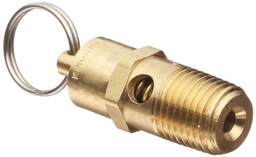 Kingston KSV10 Série Brass ASME-Code Low Profile Válvula de Segurança, pressão de ajuste de 150 psi, masculino NPT de 1/4 de NPT