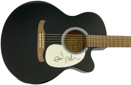 Eddie Vedder assinou autógrafo em tamanho grande Guitarra acústico com Beckett Bas Carta de autenticidade - vocalista do Pearl Jam,
