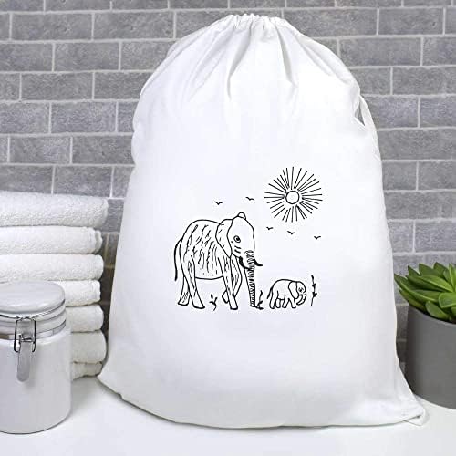 Azeeda 'Elefante Mãe e Calf' Lavanderia/Bolsa de Lavagem/Armazenamento