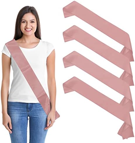 Blank Sath Sash, DIY Linha simples, decorações de festa, faixa de aniversário personalizável, faça sua própria faixa, 5 pacote