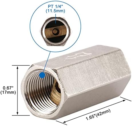 Baomain fêmea rosqueada de água de ar não retorno CV-02 Válvula de retenção de ida 1/4 pt