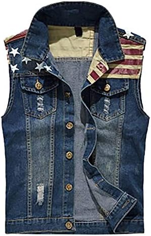 iyyvv mass de jeans de jeans casual jaqueta de cowboy ripped riped tops sem mangas