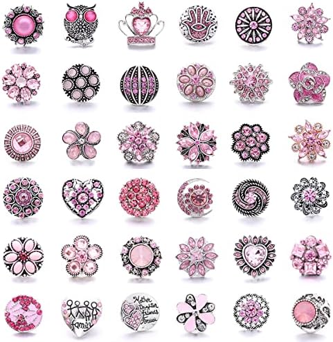 H & Py 10pcs/lote misto de jóias de jóias de snap snap para broto de botão intercambiável de 18/20mm Fazendo botões de braceletes