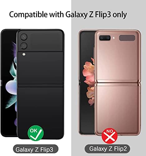 Liulanz Clear Case projetado para Samsung Galaxy Z Flip 3, Tampa de proteção de proteção à prova de choque dura e leve e leve e leve