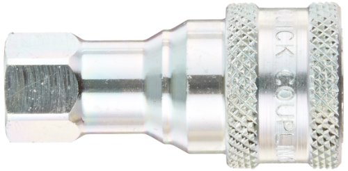 Válvula Dixon 1HF1 Aço ISO -B Intercâmbio de encaixe hidráulico, acoplador, 1/8 acoplamento x 1/8 - 27 feminino feminino NPTF
