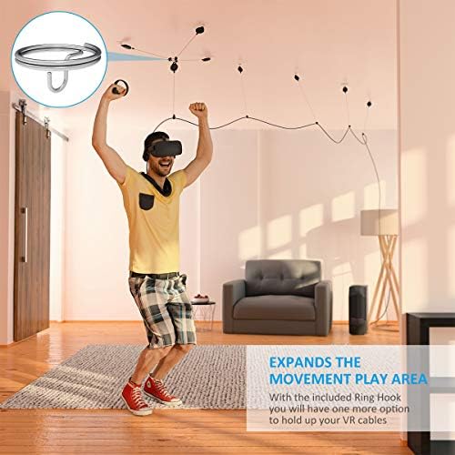 Kiwi Design Cabo de link de alta velocidade com gerenciamento de cabos VR Compatível com Quest 2