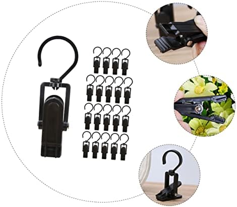 Luxshiny 20pcs gancho cabide giratório para cabides de chapéu de roupas cabide multiuso clipes pendurados roots clipe de roupas