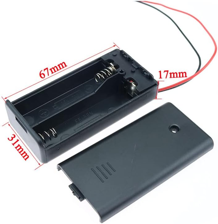 Interruptor e tampa do suporte da caixa de bateria AIMPGSTL, caixas de armazenamento de bateria 4pcs DIY, suporte de bateria de célula