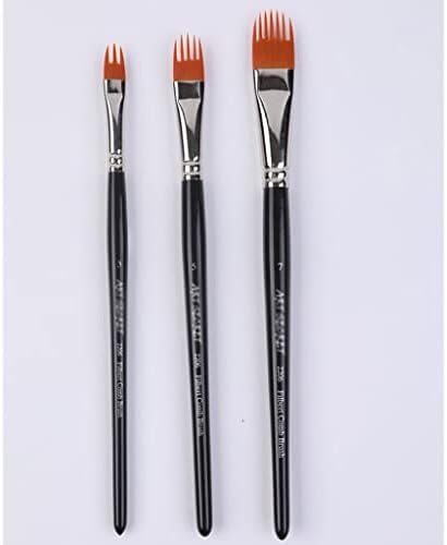 N/A 3pcs pintando pincel de cabelo sintético Haste de plástico acrílico Arte aquarela ARTE FERRINE DE BRASS TEM DEFEITOS