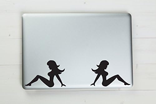 Mudflap Girl Stickers Pack de 2 vinil para frente e reverso 5 x3.3